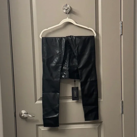 Rag & Bone Nina High Waist Pull On Faux Leather Skinny Pants, Black - Picture 11 of 11